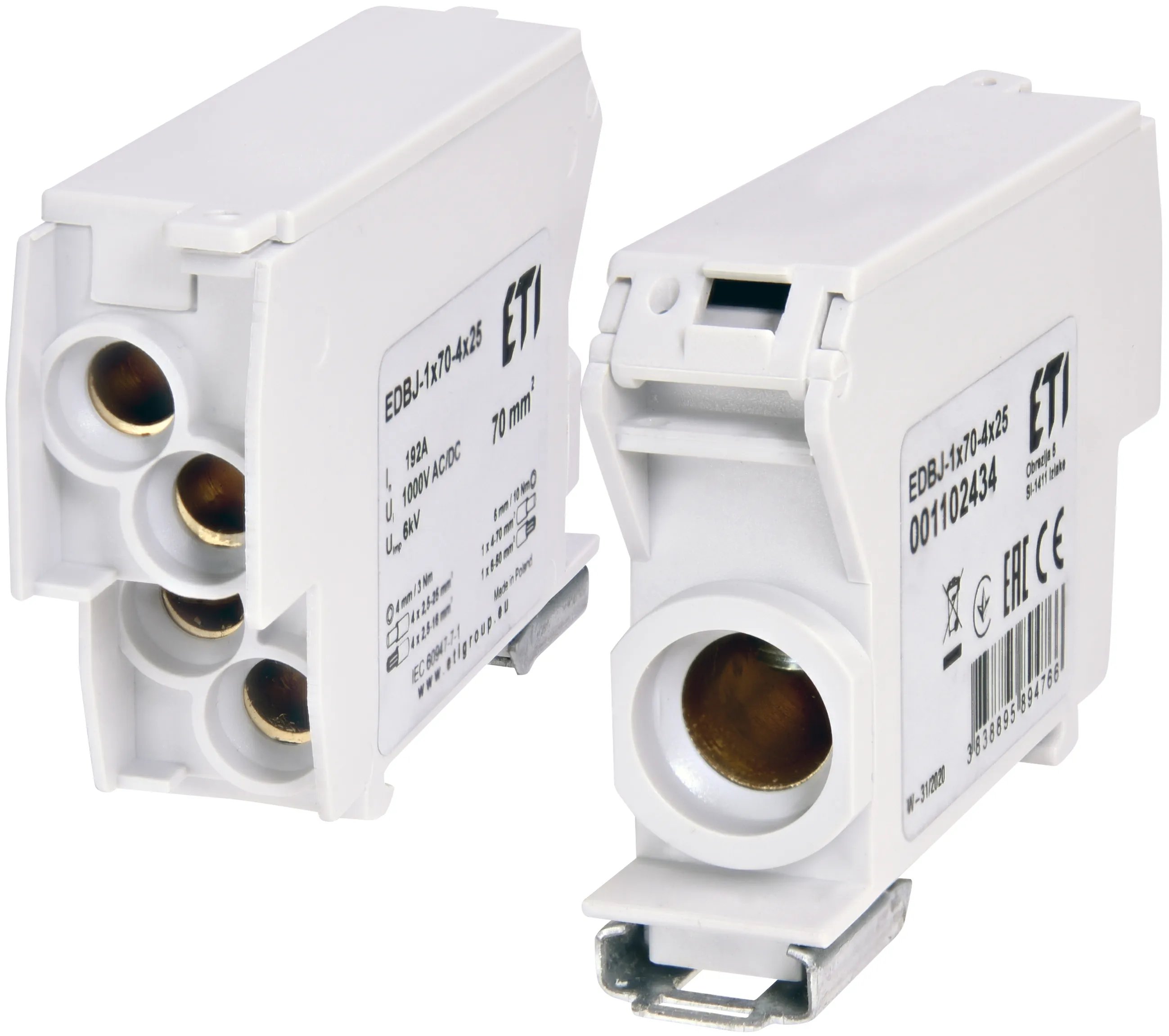 Distribution block EDBJ-1x70-4x25 001102434