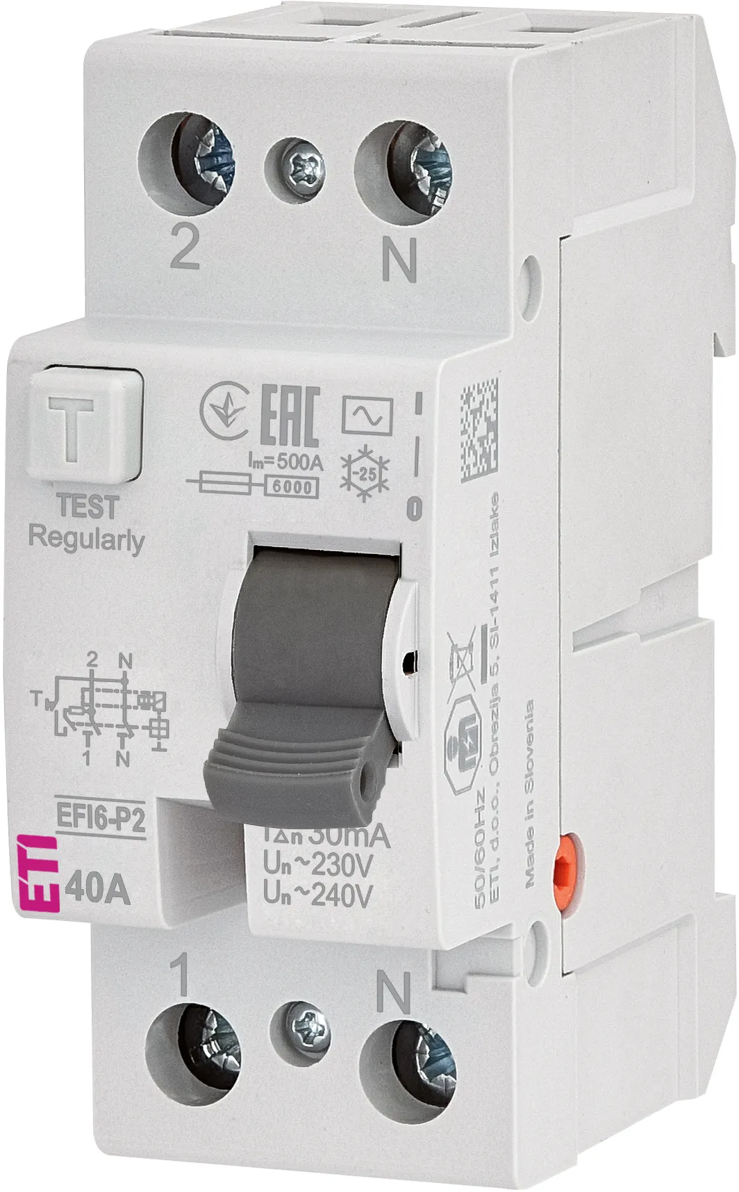 RCCB EFI6-P2 AC 40/0.03 002061252