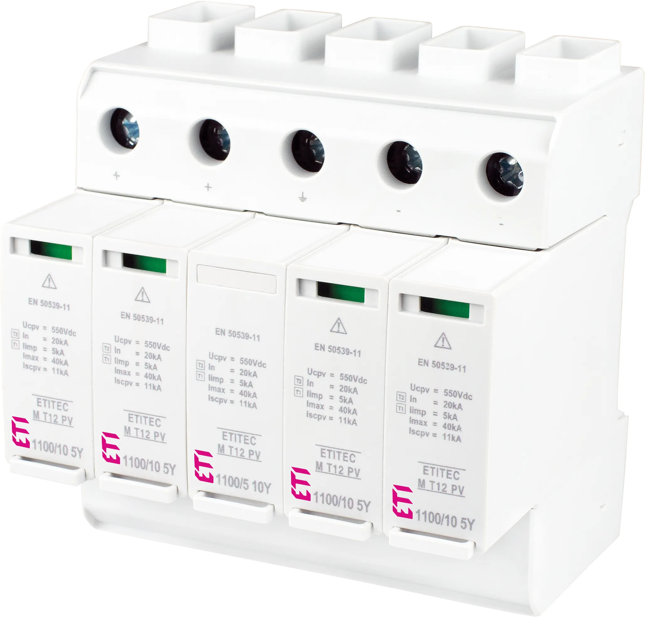 Surge arrester ETITEC M T12 PV 1100/10 5Y RC 002440676