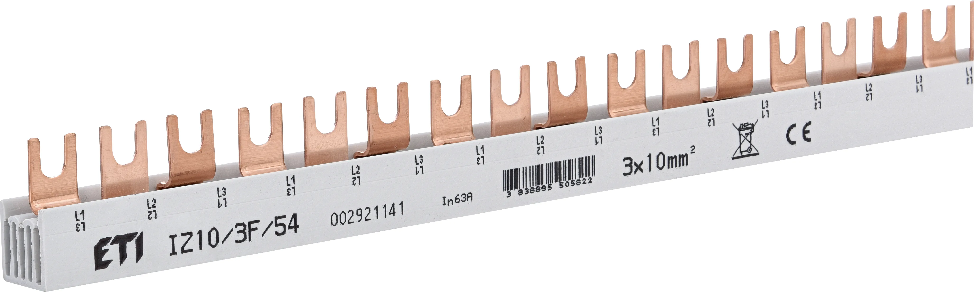 Insulated busbar IZ10/3F/54 002921141