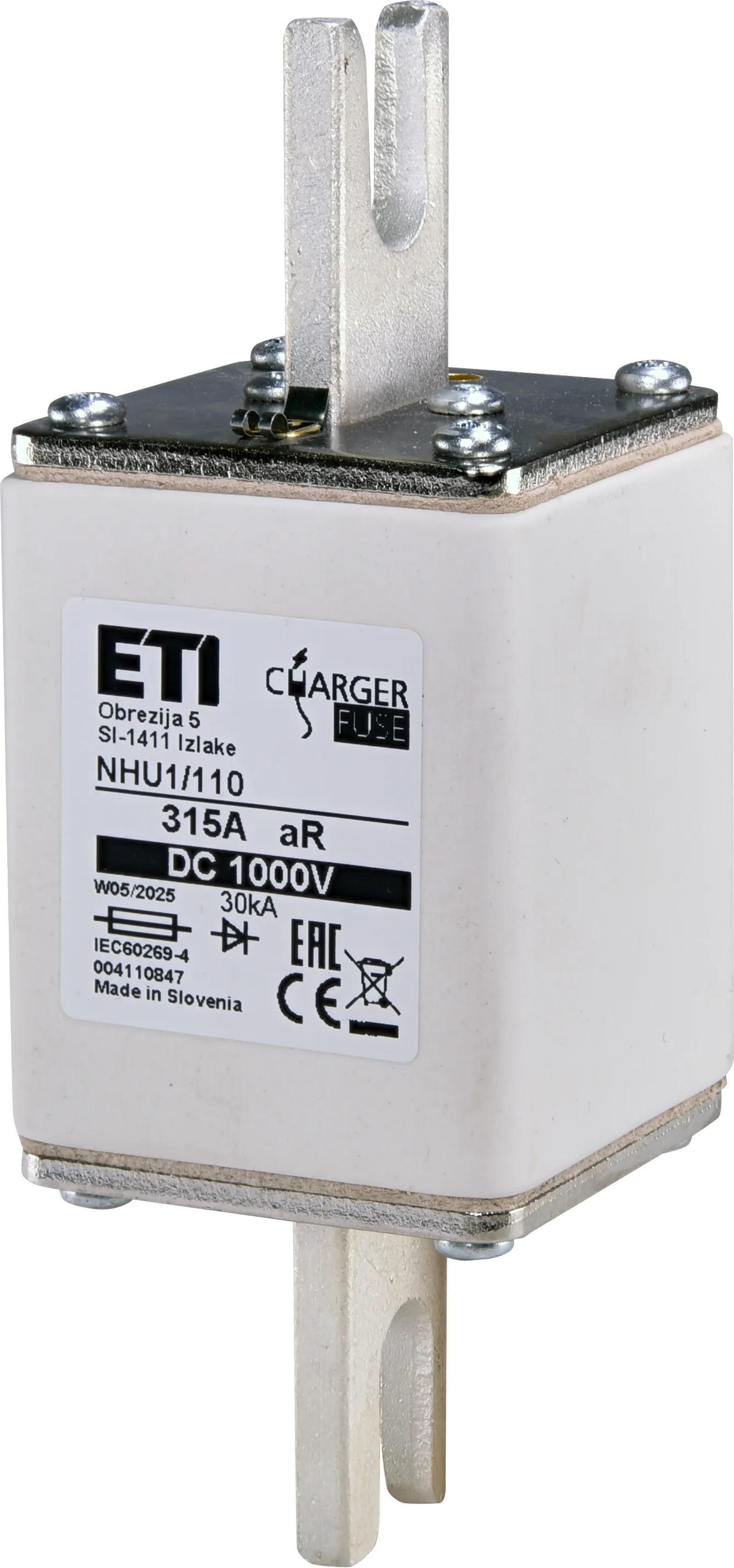 Fuse link NHU1/110 aR 315A/1000V DC 004110847