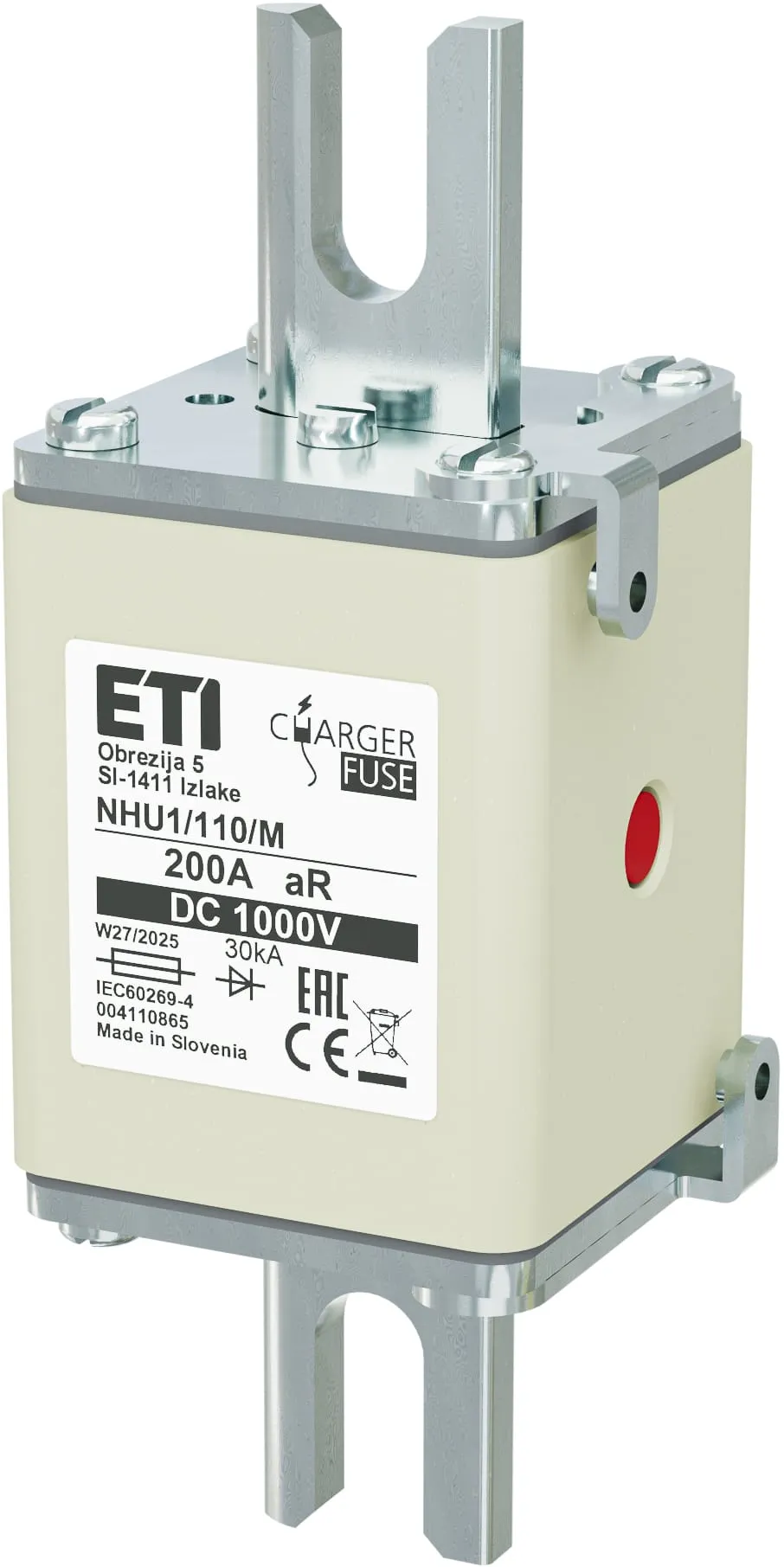 Fuse link NHU1/110/M aR 200A/1000V DC 004110865