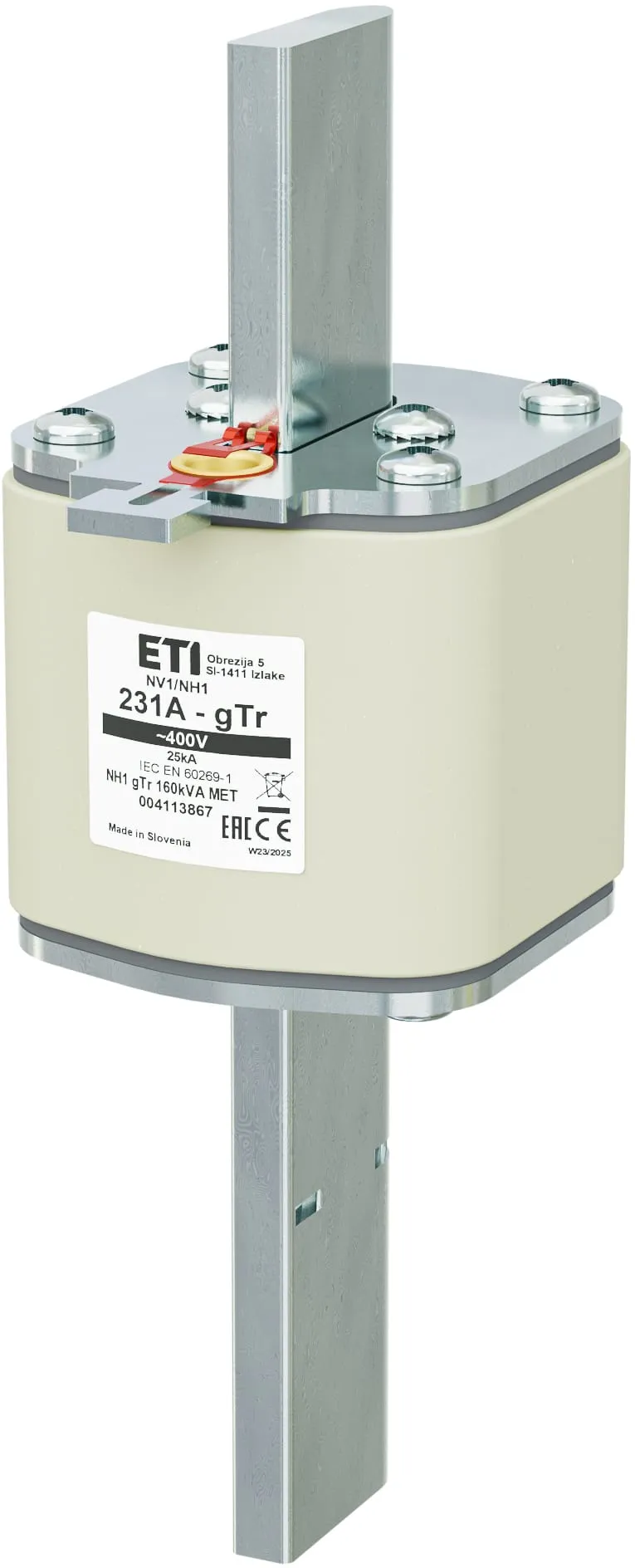 Fuse link NH1 gTr 231A/400V/160kVA MET 004113867