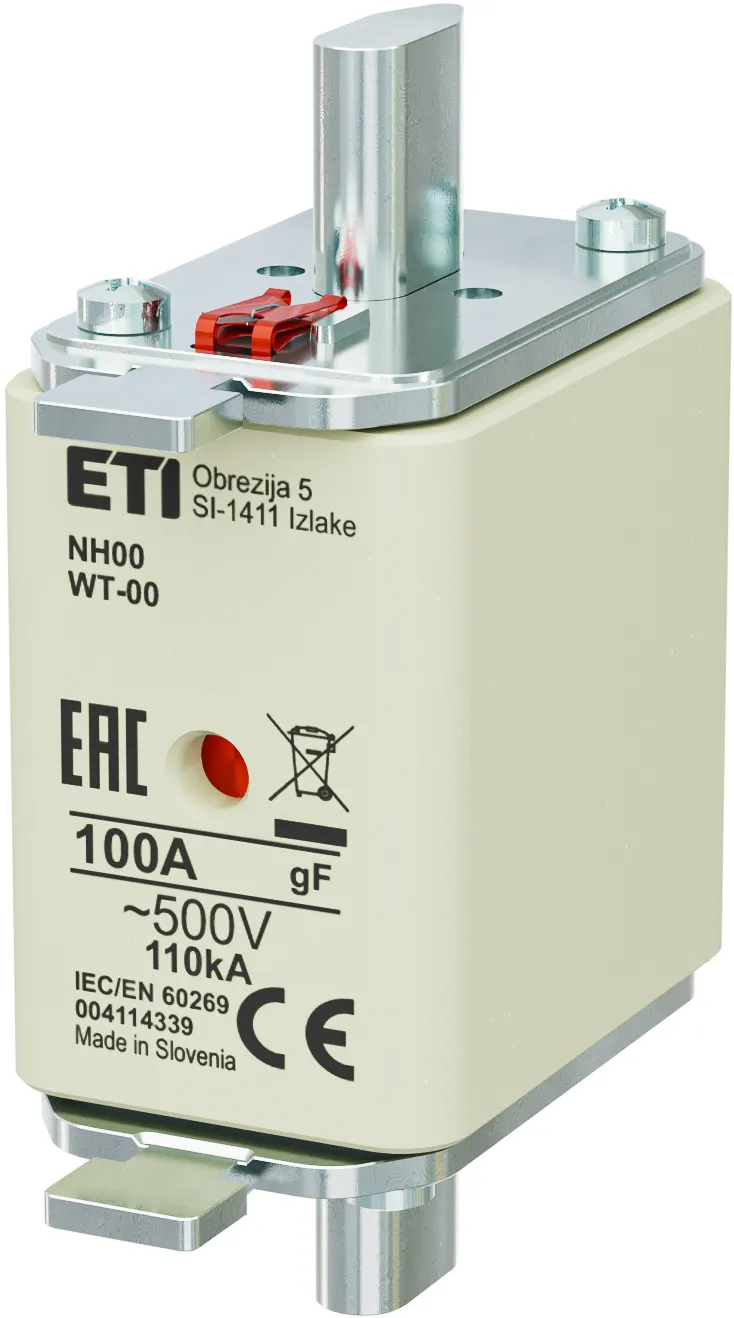 Fuse link NH00/WT-00 gF 100A/500V 004114339
