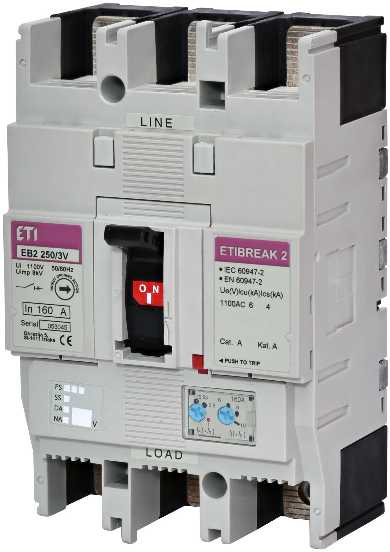 Molded Case Circuit Breaker EB2 400/3VE 400A 3p 1100V 004671379