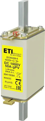 Image of NH0 gPV 50A/1000V DC