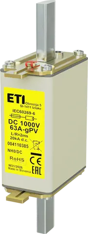 Image of NH0 gPV 63A/1000V DC