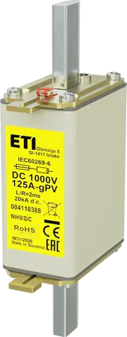 Image of NH0 gPV 125A/1000V DC