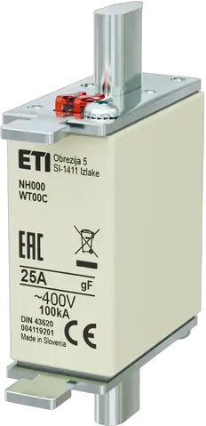 Image of NH000 gF 25A/400V