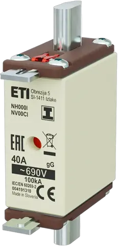 NH000/I gG 40A/690V